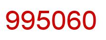 Number 995060 red image