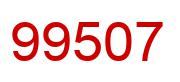 Number 99507 red image