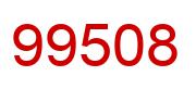 Number 99508 red image
