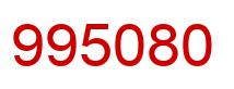 Number 995080 red image
