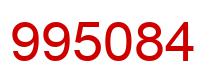 Number 995084 red image