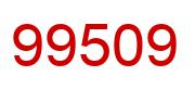 Number 99509 red image