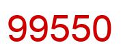 Number 99550 red image