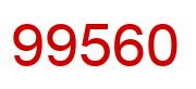 Number 99560 red image