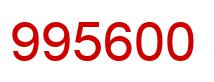 Number 995600 red image