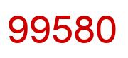 Number 99580 red image