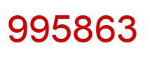 Number 995863 red image