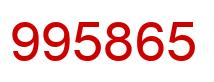 Number 995865 red image