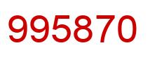Number 995870 red image