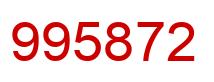 Number 995872 red image
