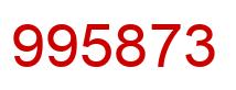 Número 995873 imagen rojo