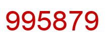 Number 995879 red image