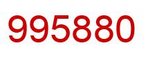 Number 995880 red image