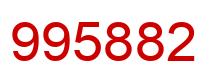 Number 995882 red image