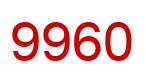 Number 9960 red image