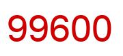 Number 99600 red image