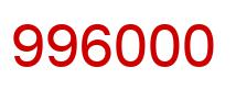 Number 996000 red image