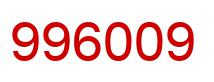 Number 996009 red image