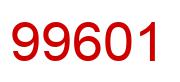 Number 99601 red image