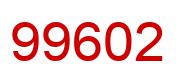 Number 99602 red image