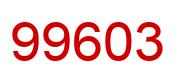 Number 99603 red image