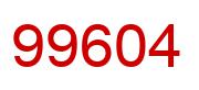 Number 99604 red image