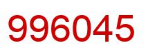 Number 996045 red image