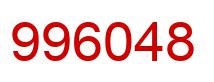 Number 996048 red image