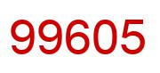 Number 99605 red image
