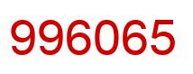 Number 996065 red image