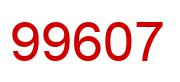 Number 99607 red image