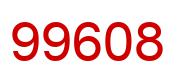 Number 99608 red image