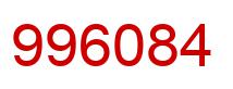 Number 996084 red image