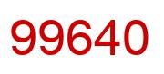 Number 99640 red image