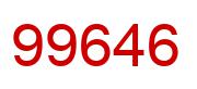 Number 99646 red image