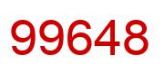 Number 99648 red image