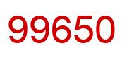 Number 99650 red image