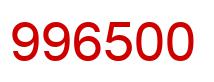 Number 996500 red image