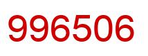 Number 996506 red image