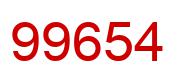 Number 99654 red image