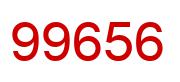 Number 99656 red image