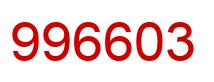 Number 996603 red image