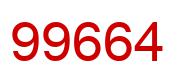 Number 99664 red image