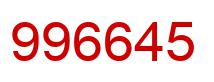 Number 996645 red image