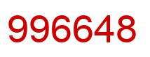 Number 996648 red image