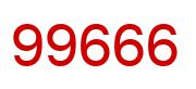 Number 99666 red image