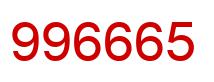 Number 996665 red image