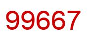 Number 99667 red image