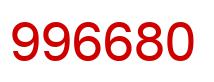 Number 996680 red image