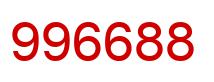 Number 996688 red image